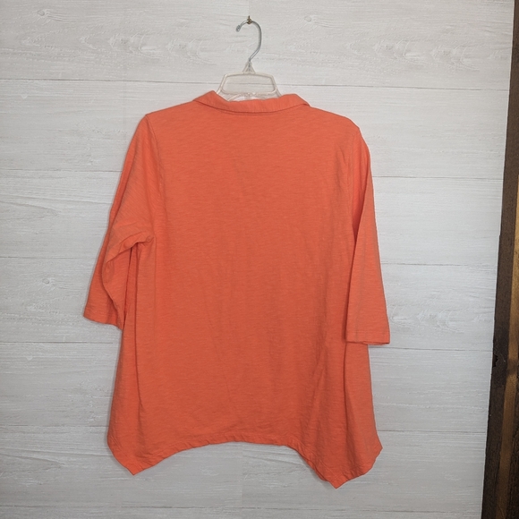 Soft Surroundings Danielle Button Top Size -  PL Apricot Brandy Color - Picture 8 of 8